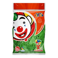 100 Globos Payaso Redondo De Látex No 12 / 30 Cm Elige Color Color Verde Esmeralda