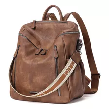 ~? Cluci Mochila De Cuero Bolso Para Mujeres Mochila De Viaj