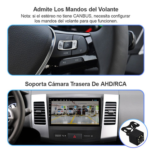 Estreo 2+32g Para Mitsubishi Outlander 2007-2012 Carplay Bt Foto 6