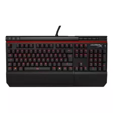 Teclado Gamer Hyperx Alloy Elite Qwerty Cherry Mx Brown Inglês Us Cor Preto Com Luz Vermelho