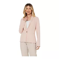 Blazer Alfaiataria Malha Power Color Rose Nude Miss Joy 7244