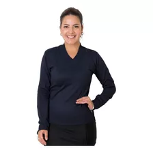 Blusa Decote V Tricot Básica Feminina De Frio Promoção
