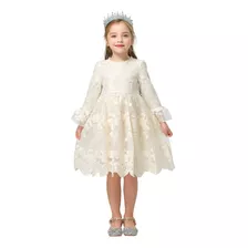 Vestido De Princesa Elegante Con Flores Para Niñas