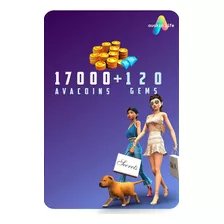 Cartão Gift Card Avakin Life - 17.000 Avacoins + 120 Gemas