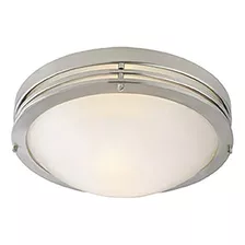 Casa De Diseño 503284 2 Luz Lámpara De Techo Níquel Satinado