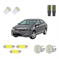 Kit Lâmpadas Led Honda City Civic Fit Pingo Teto Placa Ré