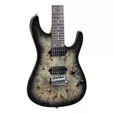 Guitarra Ibanez Premium 7 Cordas Az427p1pb C/ Case Luxo Cor Charcoal Black Burst Material Do Diapasão Abs Bk Orientação Da Mão Destro