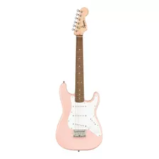 Guitarra Eléctrica Infantil Squier By Fender Mini Stratocaster De Álamo Shell Pink Brillante Con Diapasón De Laurel Indio