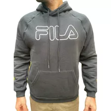 Blusa Moletom Casaco Masculino Canguru Com Capuz Fila Letter