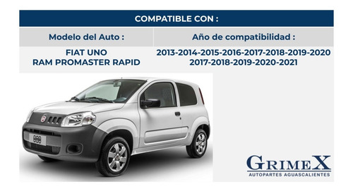 Espejo Fiat Uno 2013-14-15-16-17-18-19-2020 Control Man Ore Foto 3
