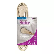 Slimline 2254 Flat Plug Extension Cord 3wire 8foot Beige