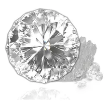 Gema Diamante Moissanita 0.4ct Corte Redondo Certificado 