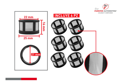 Kit Para Inyector Nissan X-terra V6 3.3 2004 (6 Jgos) Foto 6