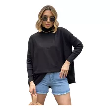 Vestido Feminina Tricô De Frio Gola Alta Modal Um Luxo 