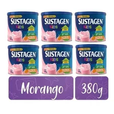 Sustagen Kids Morango 380g Kit C/6 Unidades