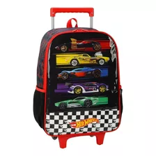 Mochila Com Rodinhas Hot Wheels Linha De Chegada Original.