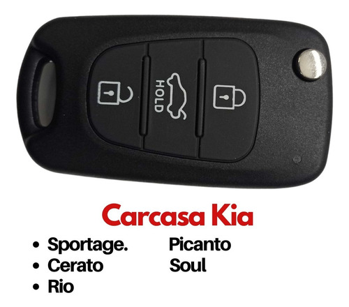 Carcasa Llave Kia Sportage/ Cerato/ Rio/ Soul/ Picanto Foto 2