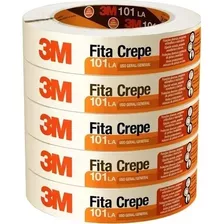 Kit 6 Fita Crepe Adesiva 3m Larga Pintura De Parede 18x50