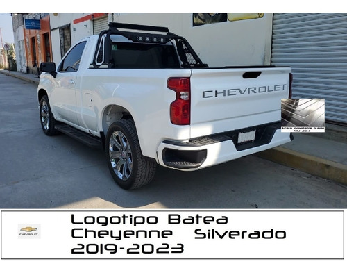 Letras Logotipo Tapa Batea Chevrolet Cheyenne  2019 - 2023 Foto 5