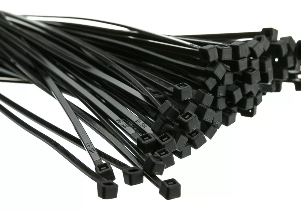Tirrap Tirraje Amarre Plástico Cable 10 Cm Negro 100 Und.