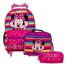 Bolsa Escolar Feminina De Rodinhas Minnie Juvenil Toys 2u