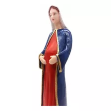 Imagem Nossa Senhora Do Desterro Gravida Menino Jesus 20cm 