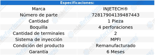 Inyector Combustible B2300 L4 2.3l De 2001 A 2003 Injetech Foto 4