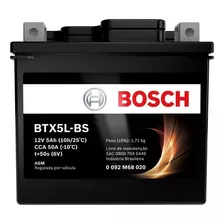 Bateria De Moto 12v Titan Bosch (btx5l-bs)