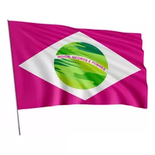 1 Bandeira Brasil Indios, Negros E Pobres 100x70 Cm