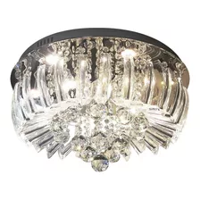 Plafon Sobrepor Led Cristal E Acrílico Gretta 45cm 24w 3000k Cor Branco 110v/220v