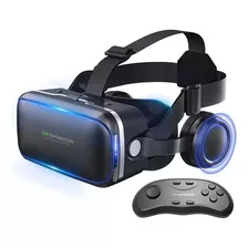 Óculos De Realidade Virtual 3d Vr Com Fone Ouvido E Gamepad