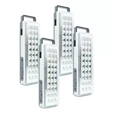 Pack X4 Luz Emergencia Led 30 Leds Luces Recargables 220v