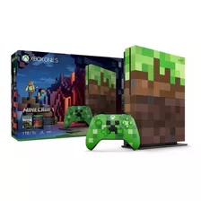 Microsoft Xbox One S 1tb Minecraft Limited Edition Cor Verde E Marron