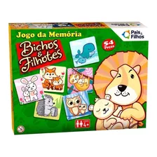 Jogo Da Memória Bichos E Filhotes 54 Pçs- Pais E Filhos