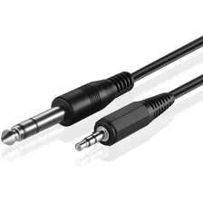 Cable Adaptador De Audio 3,5 Mm A 6,5 Mm, M/m | Negro, 3 M