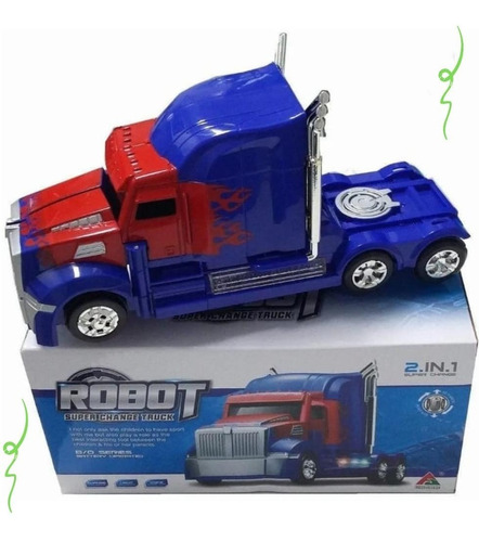 Caminhão Carreta Vira Robô Transformers Carrinho Som  Luzes 
