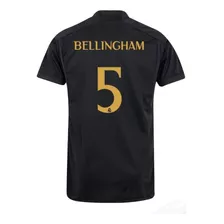 Camiseta Bellingham Real Madrid Negra Nro. 5 