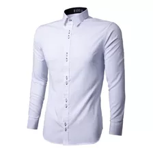 Kit 3 Camisa Social Slim Masculina Manga Longa Não Amassa