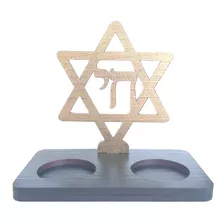 Porta Velas De Shabat . Judaismo. Estrela De Davi