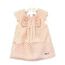 Vestido Manga Corta Rosa Para Bebe 