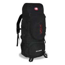 Mochila Camping Impermeável 55 Lts Resistente Trilha Mc5389 Cor Preto