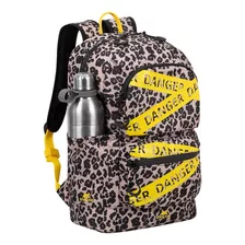 Mochila Escolar Leopardo Mediana Rivacase 5421 Resistente Al Agua 14 L Multi-usos Para Laptop 13.3 Tablet, Ropa, Telefono, Llaves, Colección Erebus