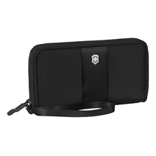 Billetera Para Smartphone Color Negro, Victorinox Color Negro Diseño De La Tela Liso