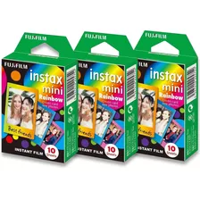 Papel Filme Instax Mini 7, 8, 9, 11 Fujifilm Rainbow 30poses