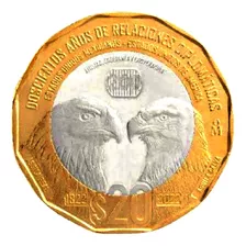 1 Moneda De 20 Pesos Relaciones Diplomáticas Sin Circular 