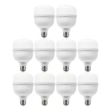 Kit 10 Lâmpada Super Bulbo Alta Potência Led 50w 6500k Elgin Cor Da Luz Branco 110v/220v