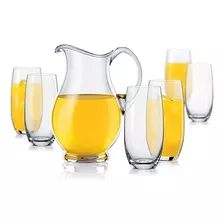 Juego Jarra Y 6 Vasos Cristal Lemonate Bohenia