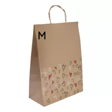 Sacola Personalizada Coração Papel M 50 Unidades