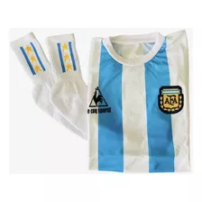 Combo Camiseta Selección Argentina Con Medias 3 Estrellas