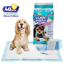 Tapete Entrenador Absorbente Para Mascotas, Perros En Entrenamiento, Recuperación O Incontinencia. 40 Piezas De Pañales Talla Grande 60cm X 60cm